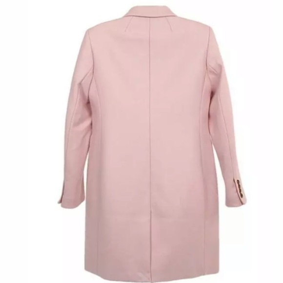 J Crew Petite Parke Ladies Topcoat Coat Pink Wool - Picture 4 of 5